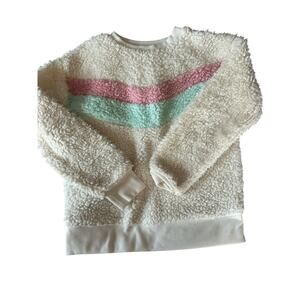 SO white fleece top size 8